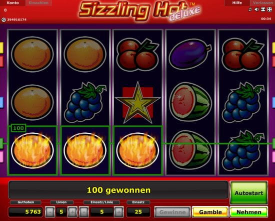 Sizzling Hot Spielautomat